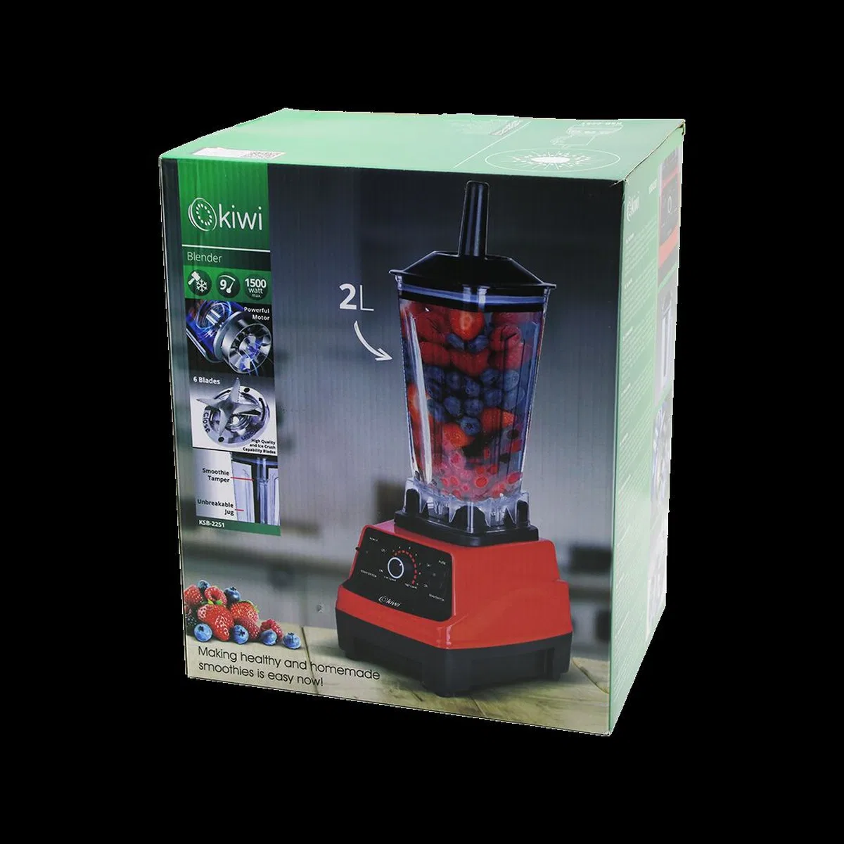 1500W Standlı Çok Amaçlı Blender - 2L Hazne, 6 Bıçak, 9 Hız görsel 2