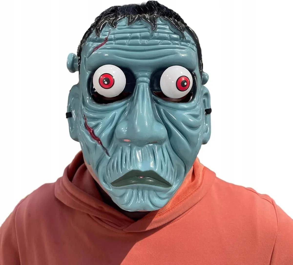 Frankenstein Temalı Sallanan Oynar Gözlü Maske görsel 2