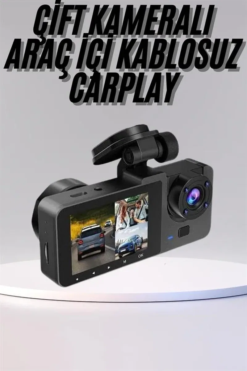 DVR Araç İçi Kamera Hareket Algılayabilen 1080P CarPlay Video Kaydedici görsel 2