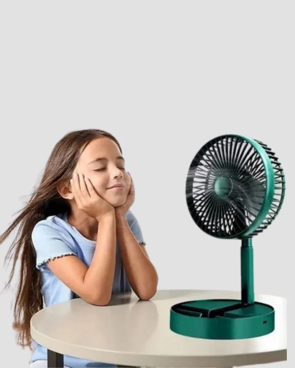 Katlanabilir Mini Fan – 3 Kademeli Soğutma, Şarjlı görsel 5