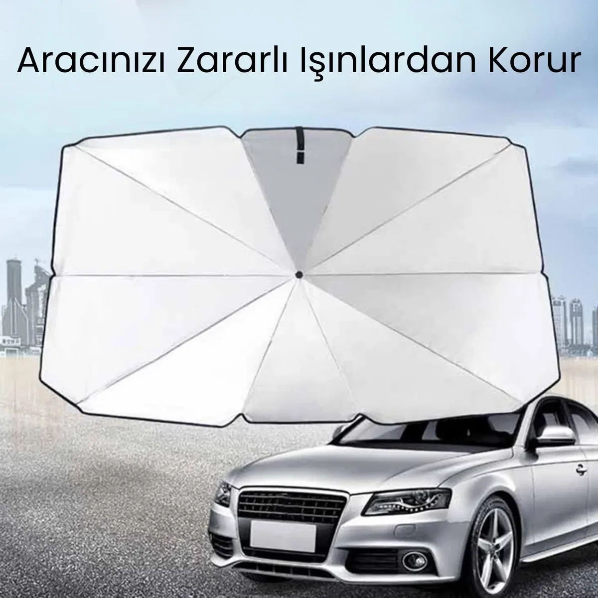 Renault Symbol, Dacia Sandero, Opel Corsa, Ford Ka, Peugeot 208 Uyumlu Oto Şemsiye Yeni Nesil görsel 4