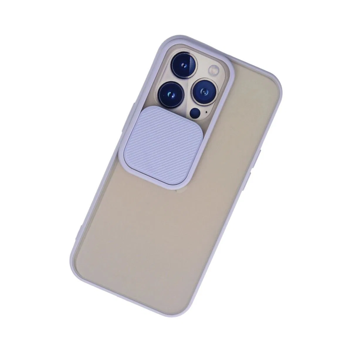 Apple İphone 13 Pro Kılıf Palm Buzlu Kamera Sürgülü Silikon - Lila görsel 3