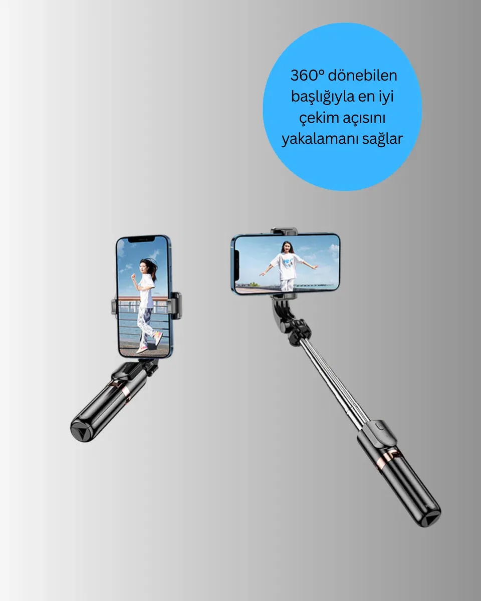 Bluetooth Selfie Çubuğu – Uzaktan Kumandalı görsel 2