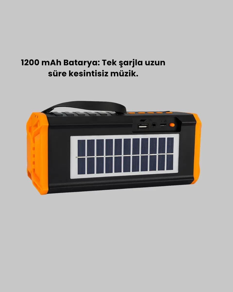 J-IPOX P520 Bluetooth Hoparlör 8W Güçlü Ses Solar Şarj FM Radyo görsel 3