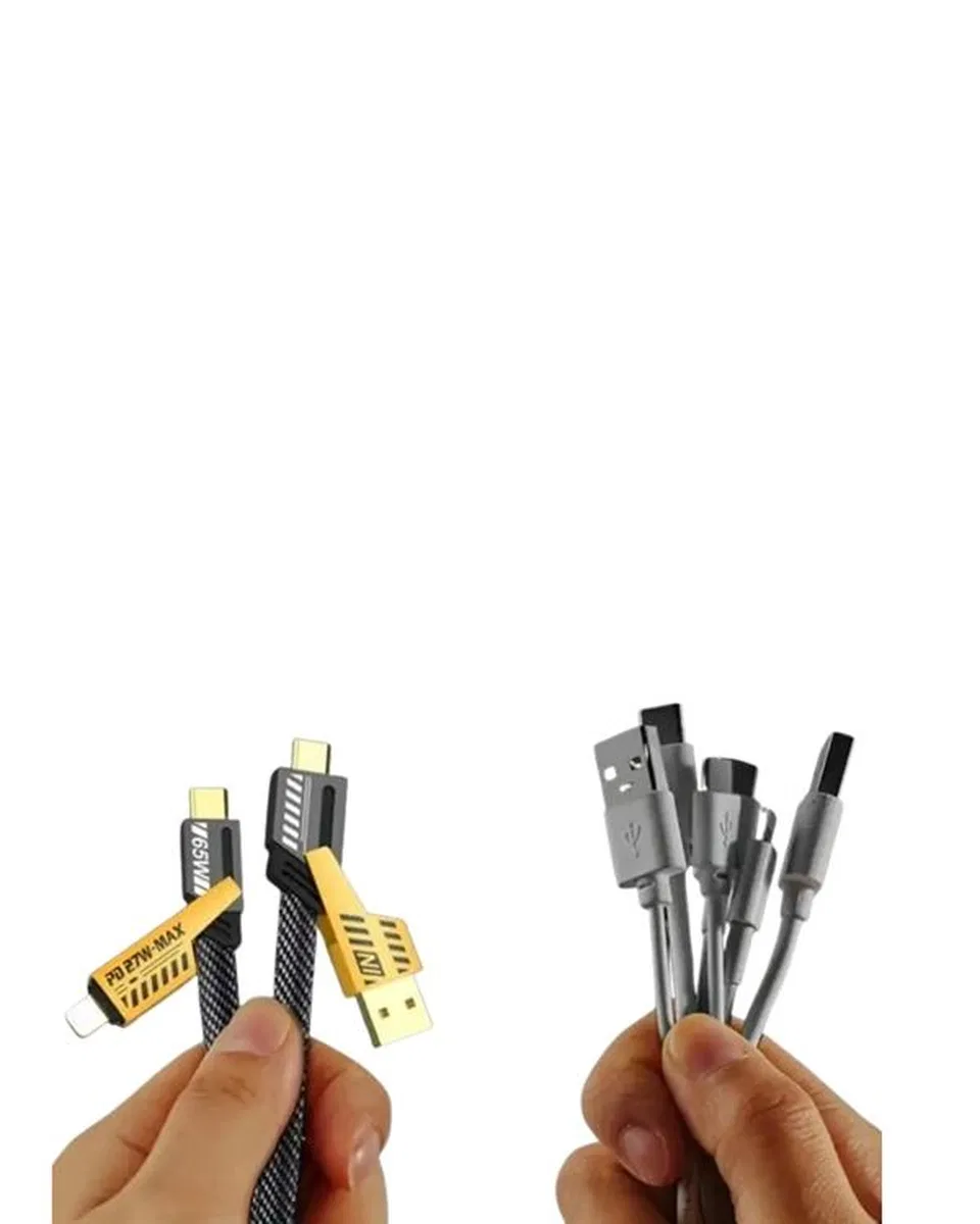 Dönüştürülebilir 4 Başlıklı Hızlı Şarj Kablosu – 1. 2m, 65w, Dayanıklı Ve Esnek Tasarım görsel 4