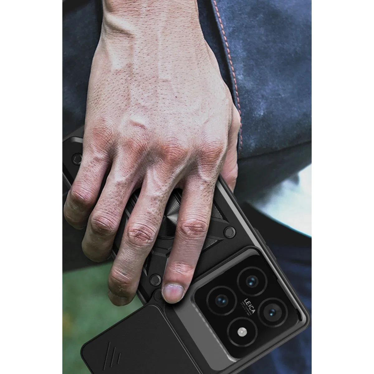 Xiaomi Mi 14t Pro Kılıf Pars Lens Yüzüklü Silikon - Lacivert görsel 3