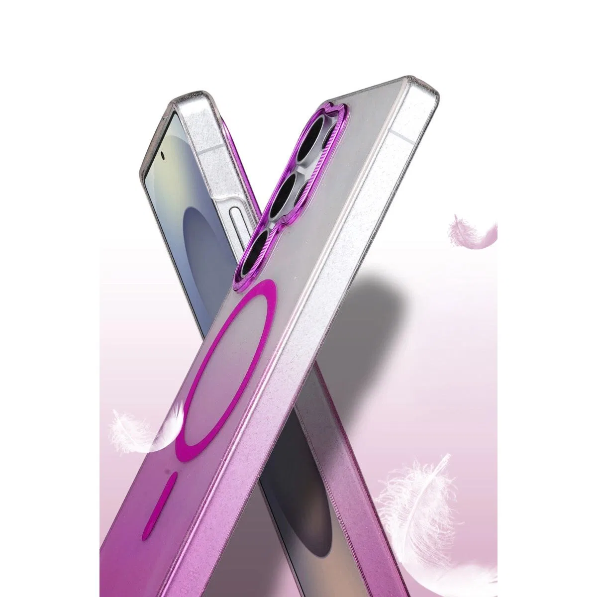 Samsung Galaxy S23 Ultra Glossy Magsafe Kapak - Siyah görsel 3