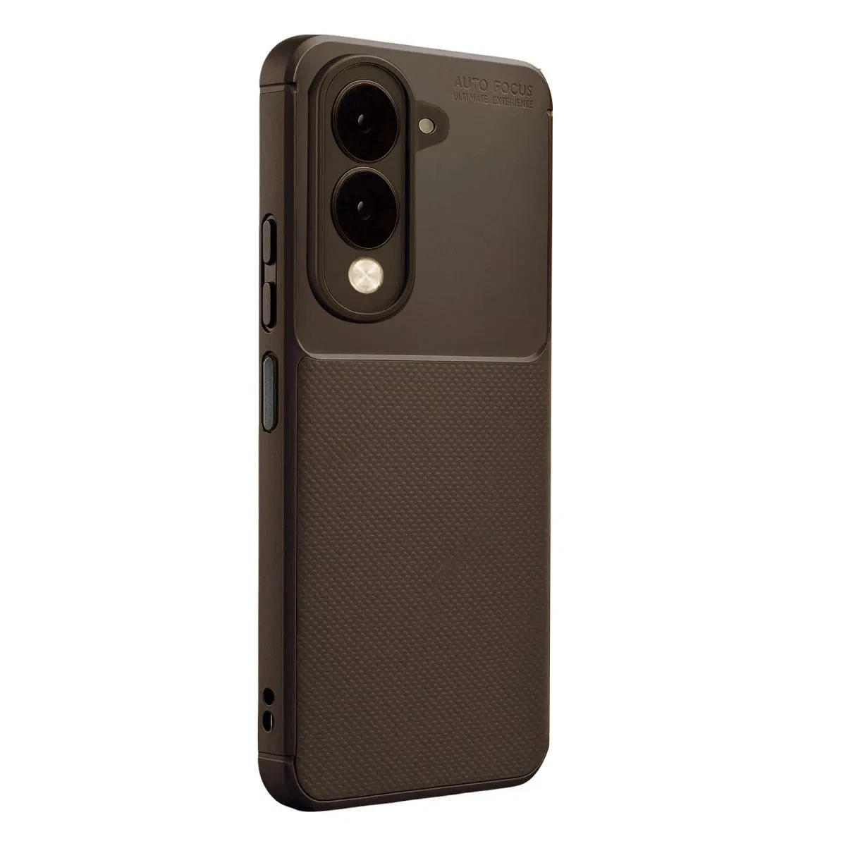 Vivo Y29s Auto Focus Karbon Kapak - Kahverengi görsel 3