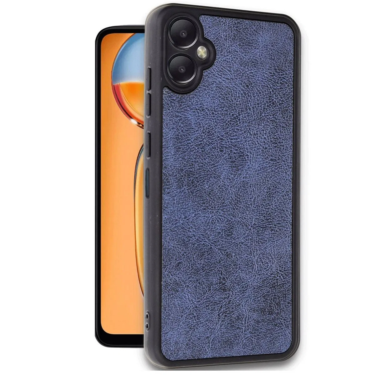 Samsung Galaxy A06 Kılıf Aras Deri Kapak - Lacivert görsel 2