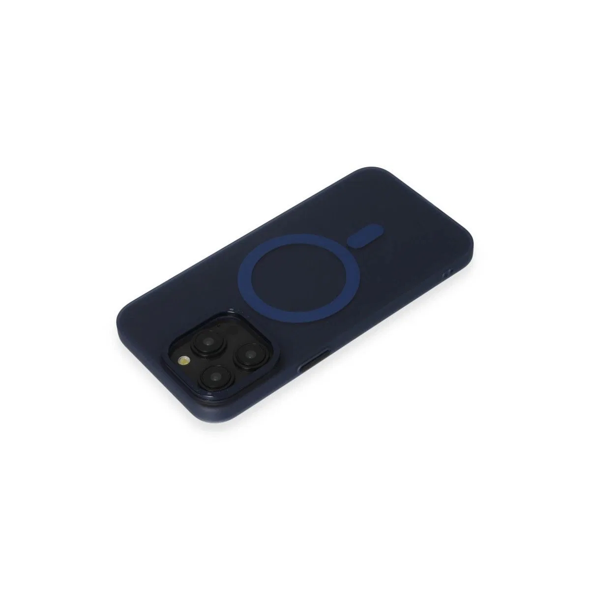 Apple İphone 15 Pro Max Kılıf Lodos Magneticsafe Mat Kapak - Mavi görsel 3