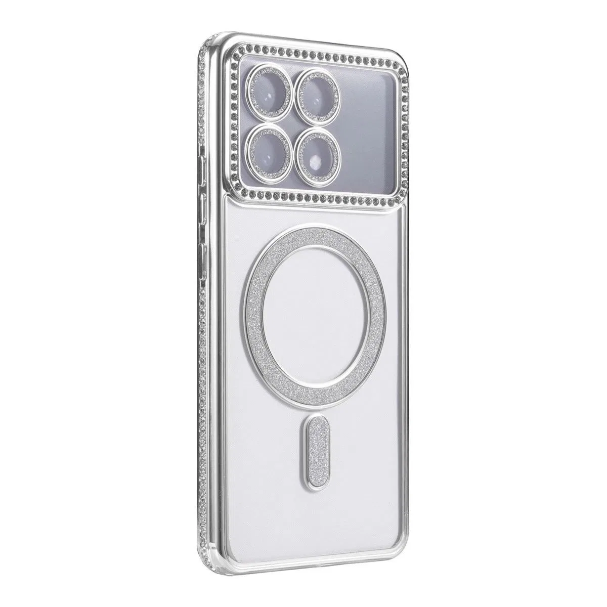 Xiaomi Poco X6 Pro Joke Simli Magneticsafe Kılıf - Gümüş görsel 3