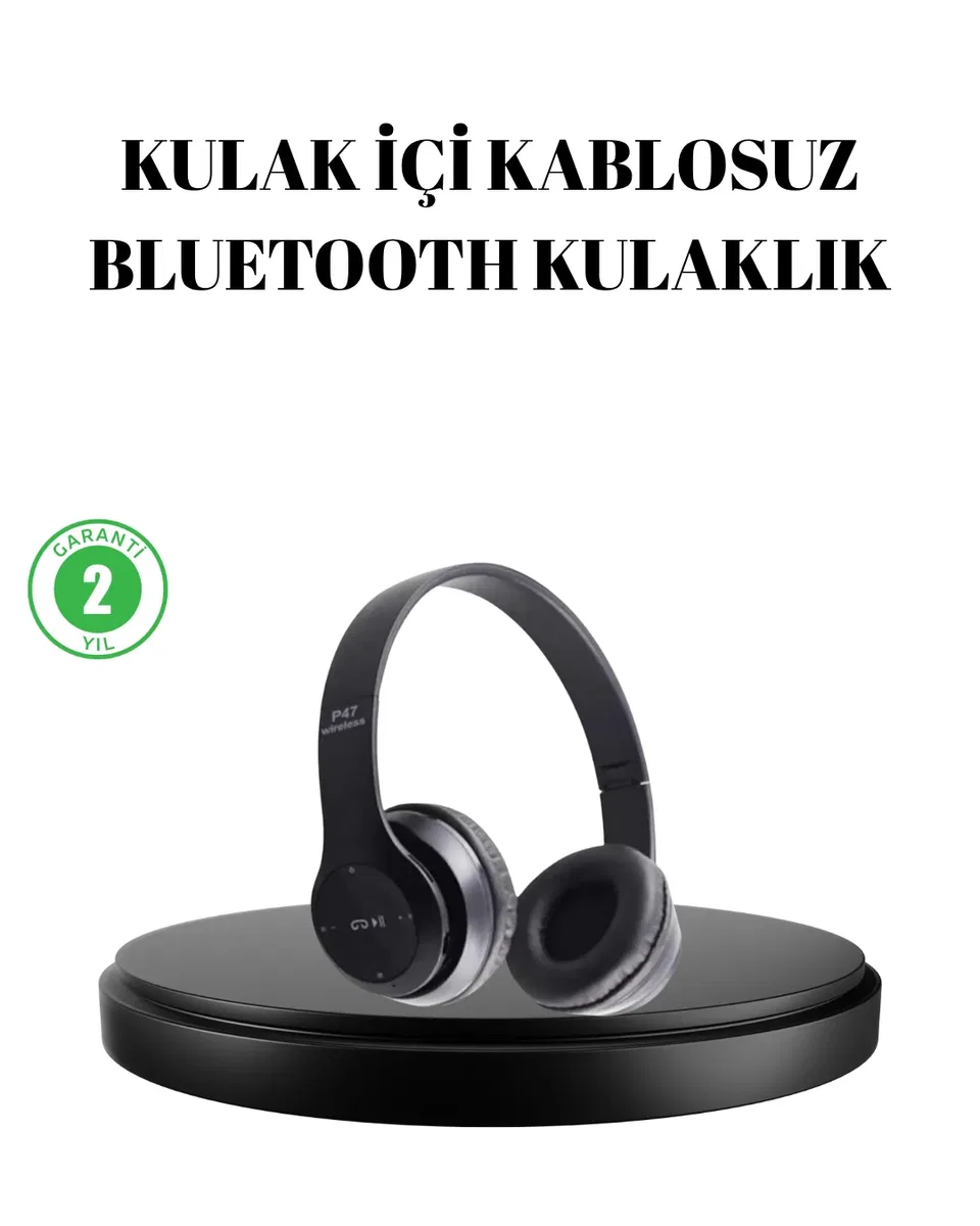 Bluetooth 5. 0 Kablosuz Kulaklık – Extra Bass, TF Kart Desteği, 3. 5mm AUX Girişli