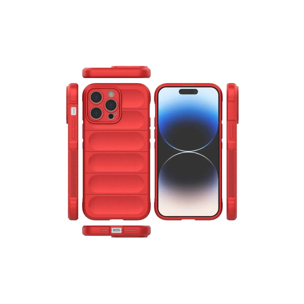 Apple İphone 14 Pro Max Kılıf Optimum Silikon - Kırmızı görsel 3