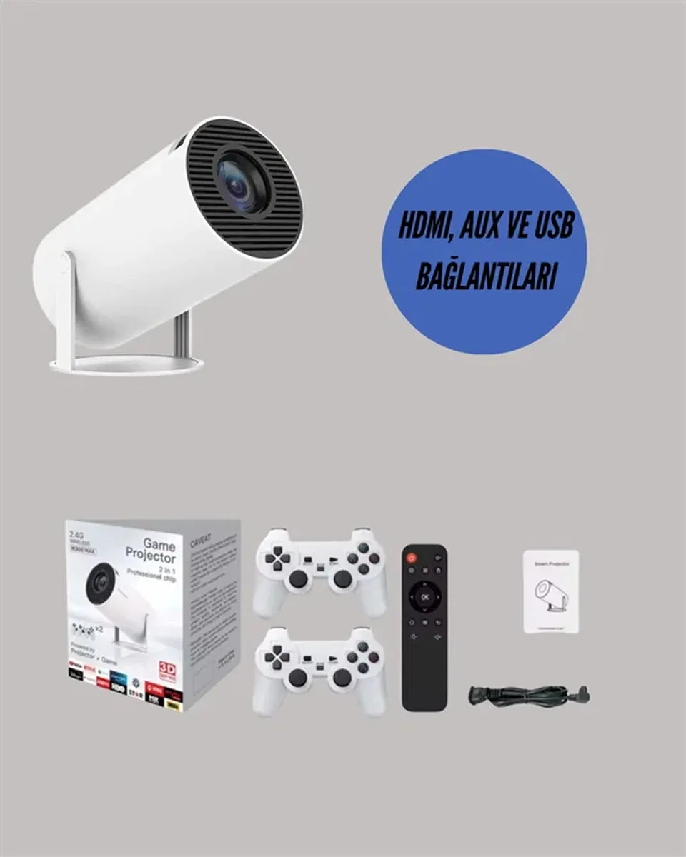 Kablosuz 4K Projeksiyon – Wi‑Fi 6 & Bluetooth 5. 0 ile Oyun ve Uygulama Merkezli Yeni Nesil görsel 2