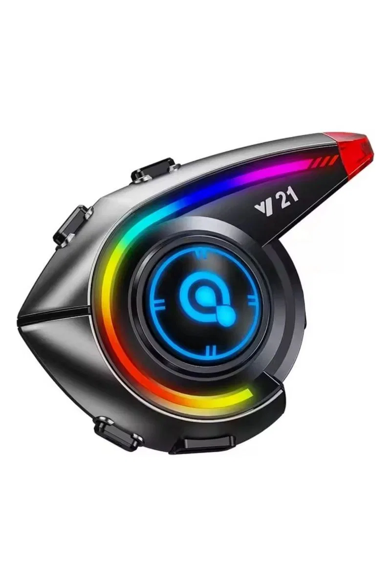 Y21 Rgb Işık Efektli Intercom Bluetooth Motosiklet Kask Kulaklığı Intercom Kulaklık görsel 7