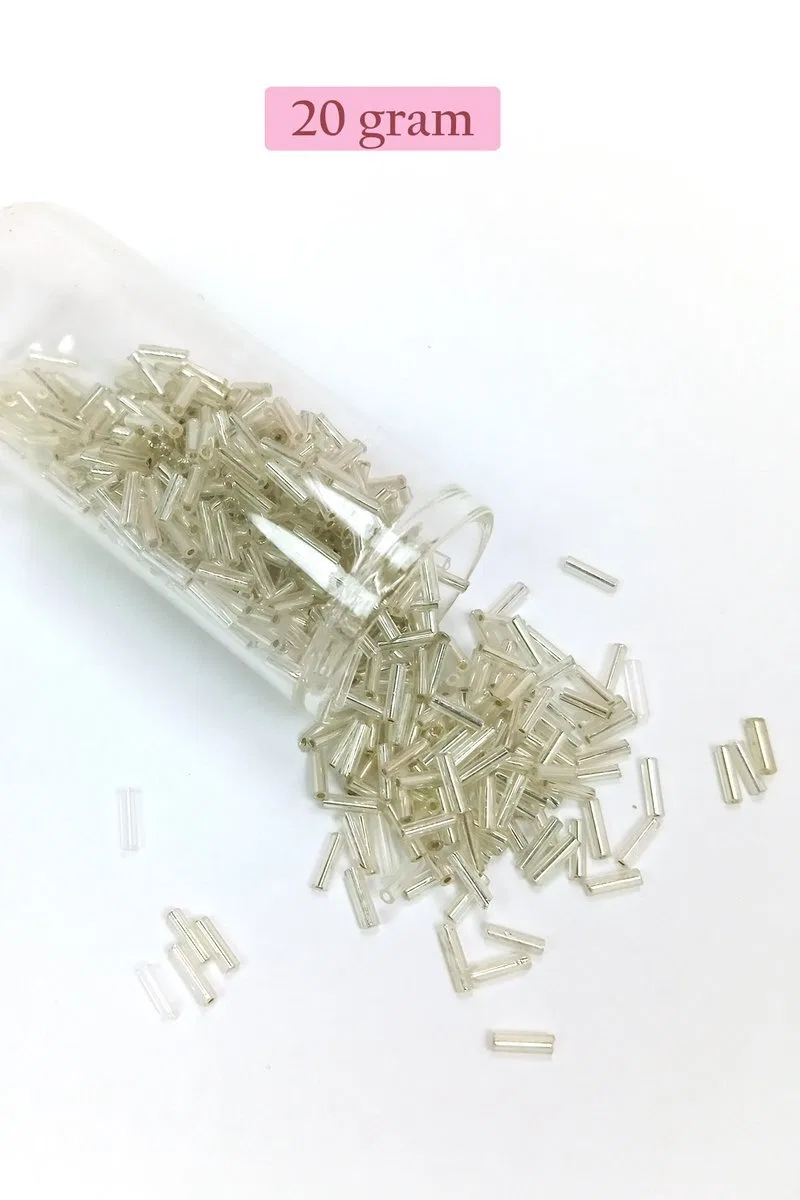 Uzun Boru Kesme Boncuk Çap 2mm Uzunluk 10 mm - 4 Renk - Toplam 80 Gram - BNC427 görsel 5