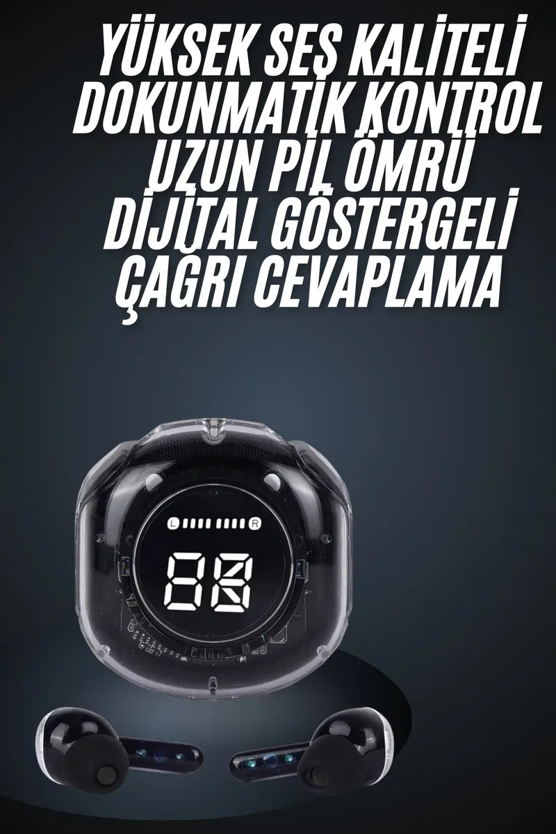 Ultrapods Led Göstergeli Oyuncu Kulaklığı ANC Destekli Bluetooth 5. 3 görsel 2