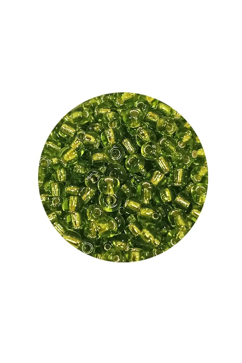 Dökme Cam Kum Boncuk (8/0) 3 mm - 60 Gram - Şeffaf Yeşil - BNC208 görsel 2