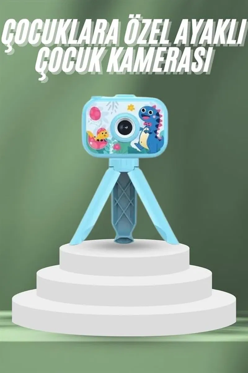Çocuklara Özel Ayaklı Mini Fotoğraf Makinesi Dijital LCD Ekran görsel 2