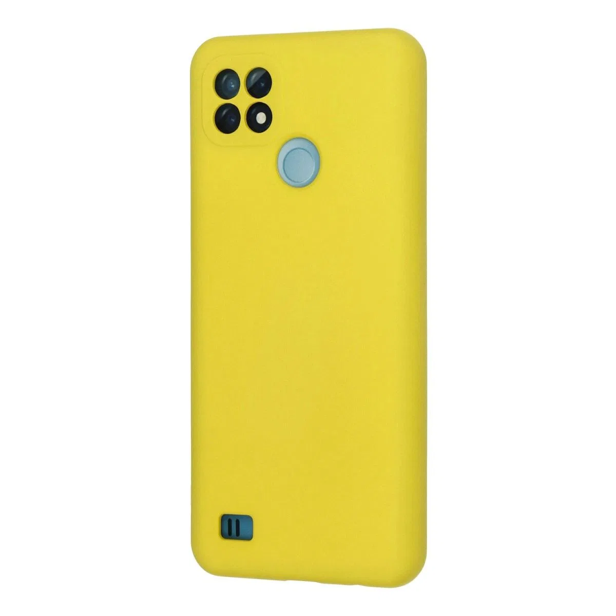 Realme C21 Kılıf Nano İçi Kadife Silikon - Sarı görsel 3