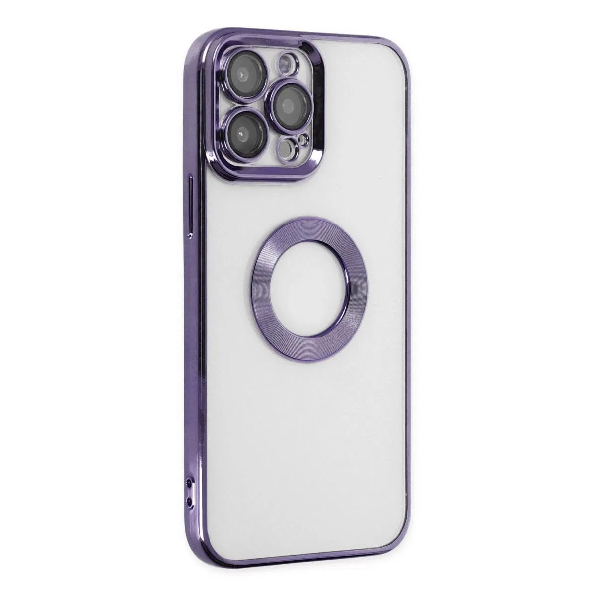Apple İphone 14 Pro Max Kılıf Slot Silikon - Mor görsel 2