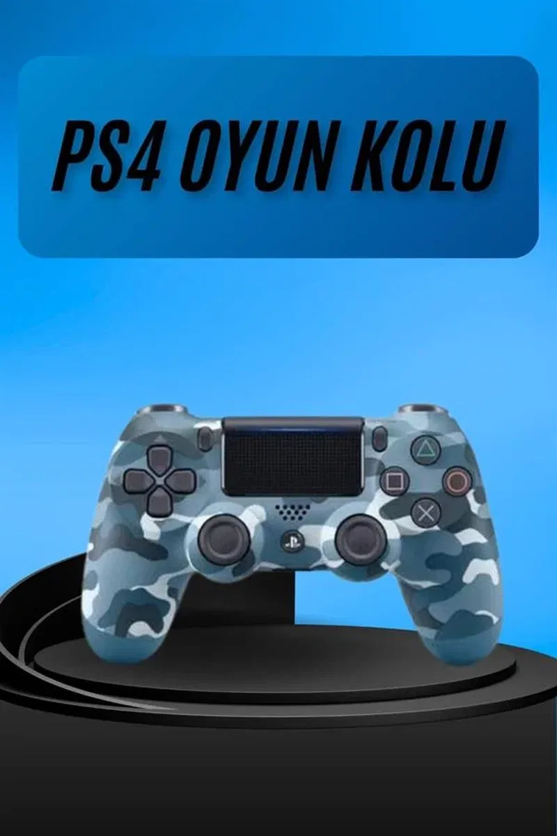 PS4 Joystick Oyun Kolu Titreşimli Uzun Pil Ömrü USB Şarj Kablolu görsel 2