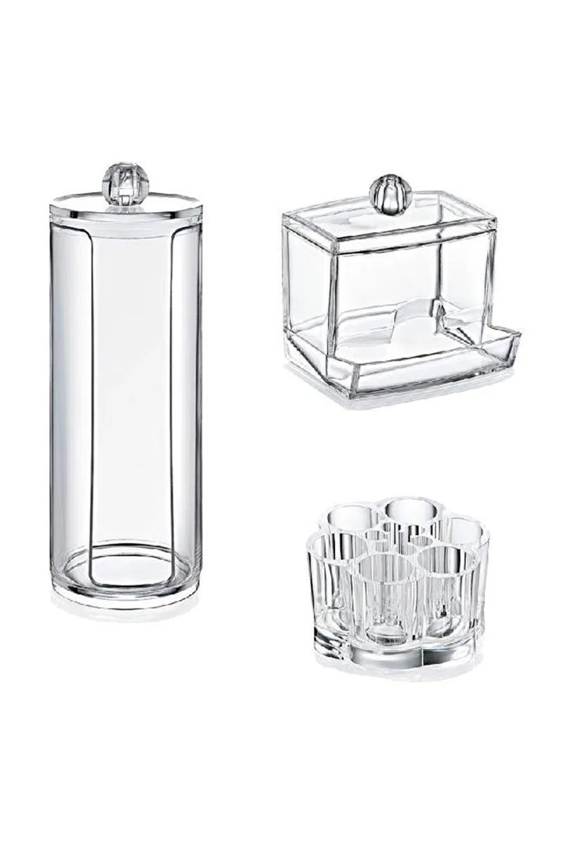 3'lü Organizer Makyaj Kozmetik Organizeri görsel 3