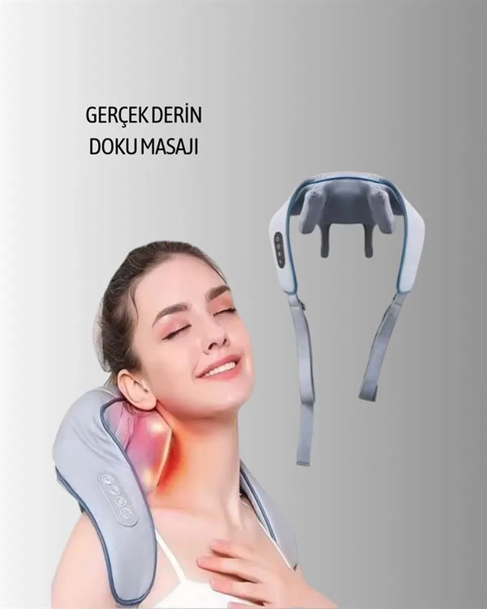 Vnb-01 Titreşimli Boyun Masaj Aleti Gri Renk görsel 4