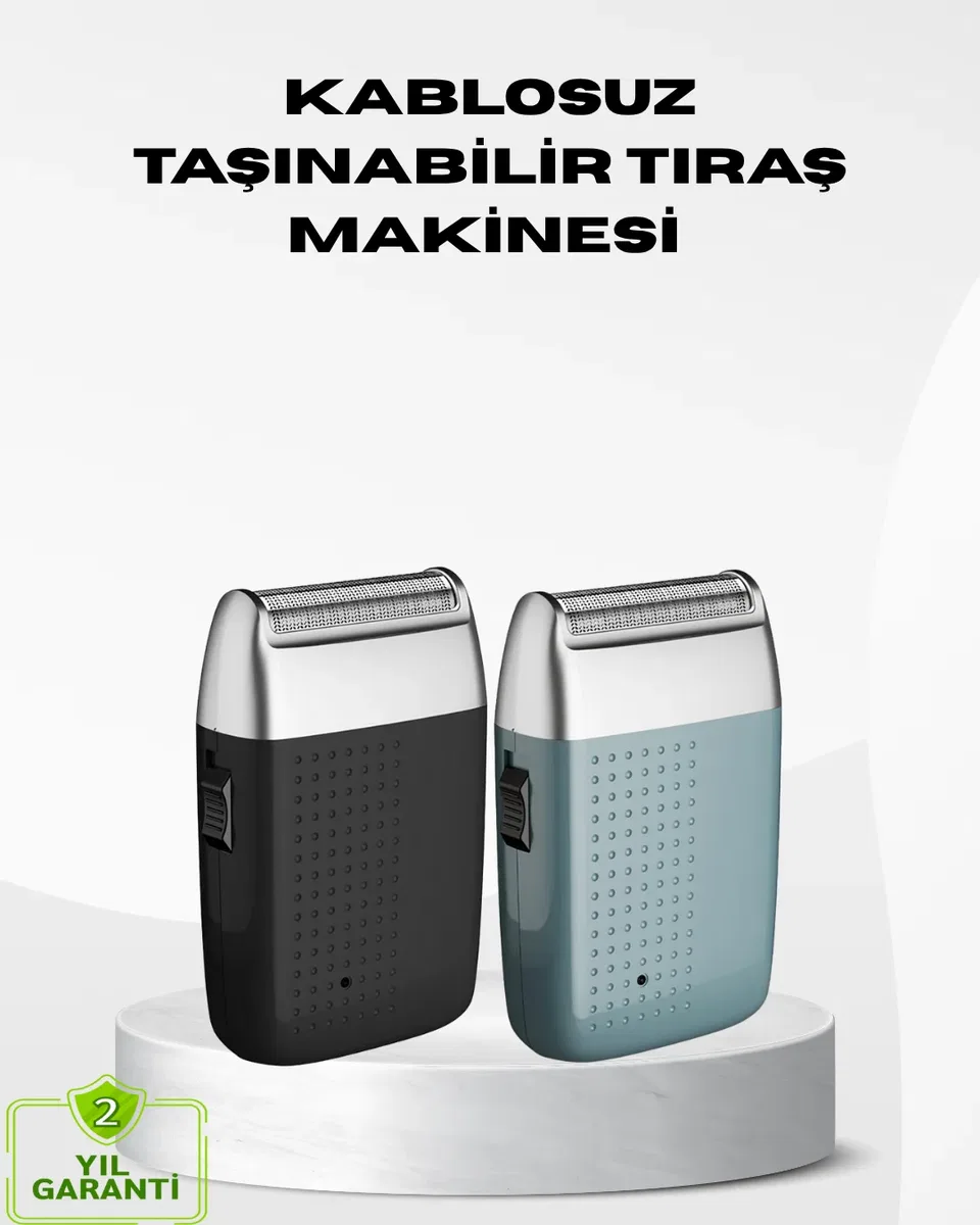 Kablosuz Şarjlı Sakal Tıraş Makinesi – Kuru Kullanım, Uzun Pil Ömrü