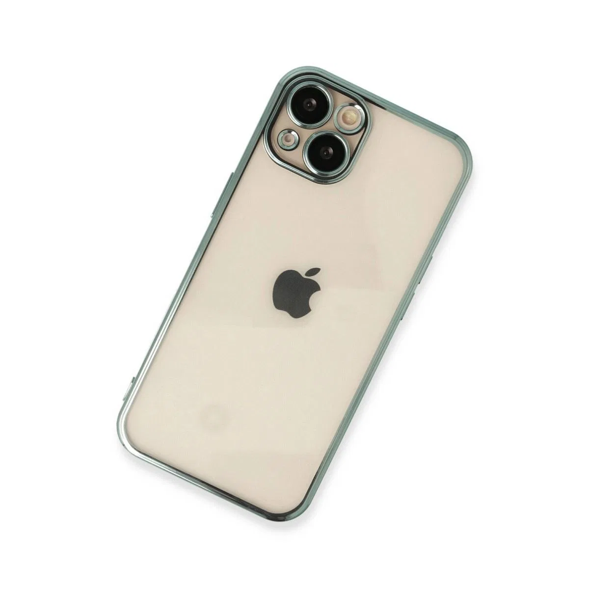 Apple İphone 14 Kılıf Razer Lensli Silikon - Yeşil görsel 2