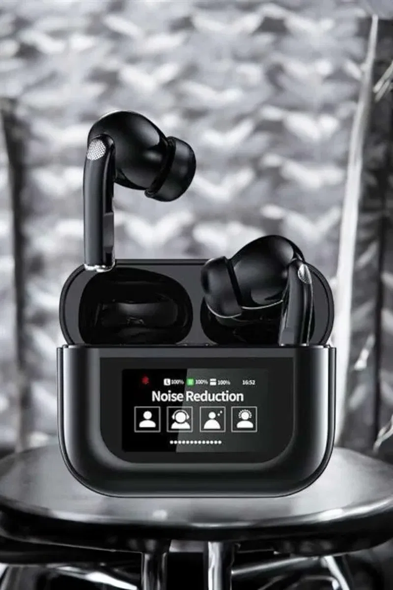 Kablosuz Bluetooth Kulaklık Ekranlı Uzun Şarj Süreli ANC Destekli görsel 5