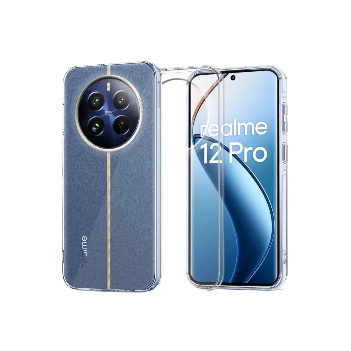Realme 12 Pro Plus Kılıf Lüx Şeffaf Silikon görsel 2