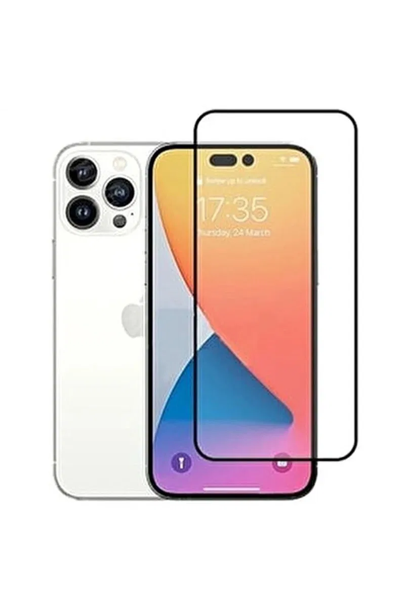 Iphone 14 Pro Max Uyumlu 9d Tam Kaplayan Parmak Izi Bırakmayan Ekran Koruyucu Film görsel 3