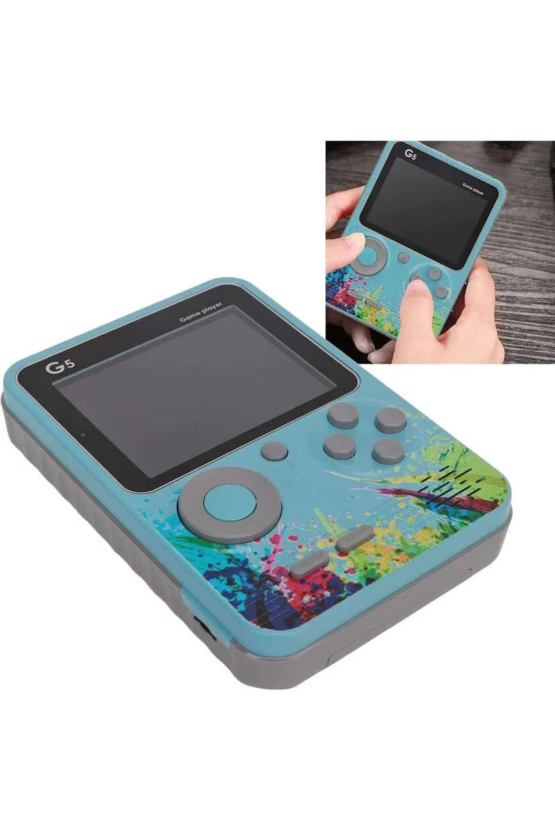 3 İnç Ekran 500 Oyunlu Game Box Mini Taşınabilir Oyun Konsolu görsel 4