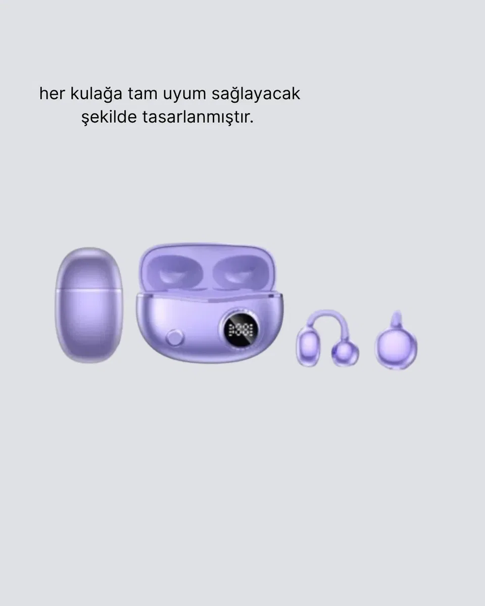 Kulak Arkası Klipsli Bluetooth Kulaklık YXG10 Silikon Malzemeli Ergonomik görsel 3