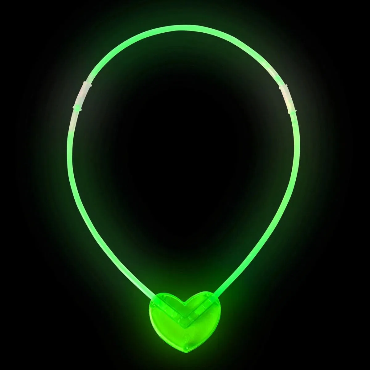 Karanlıkta Yanan Glow Kalp Şekilli Kolye 6 Renk 6 Adet görsel 4