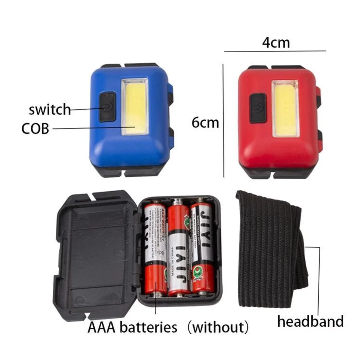 Ps-t89 Mini Pilli Cob Led 3 Mod Su Geçirmez Kafa Feneri Lambası görsel 2