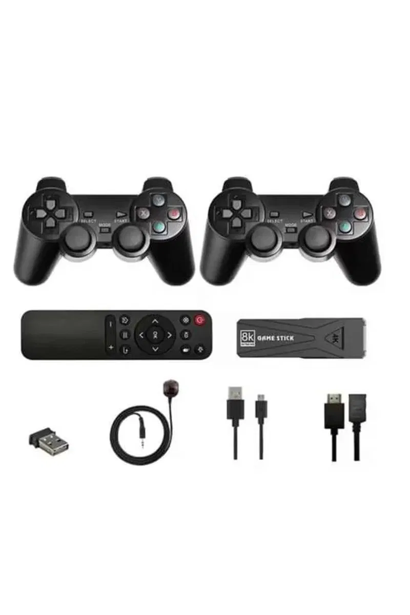 Game Stick Çift Oyun Konsolu Smart TV Game Box 8k Ultra HD 64 Gb görsel 5