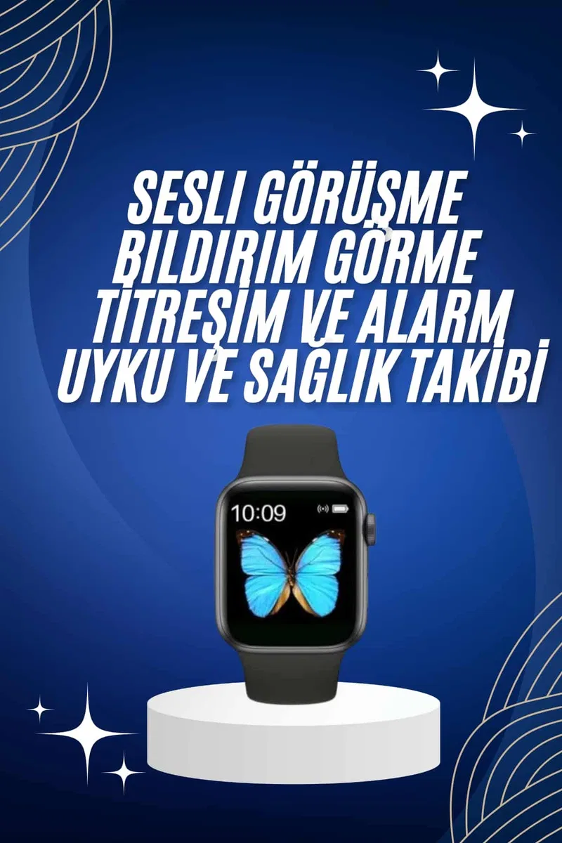 Arama Cevaplayabilen Akıllı Saat Bluetooth Bağlantılı Sosyal Medya Girişli Yeni Nesil görsel 2