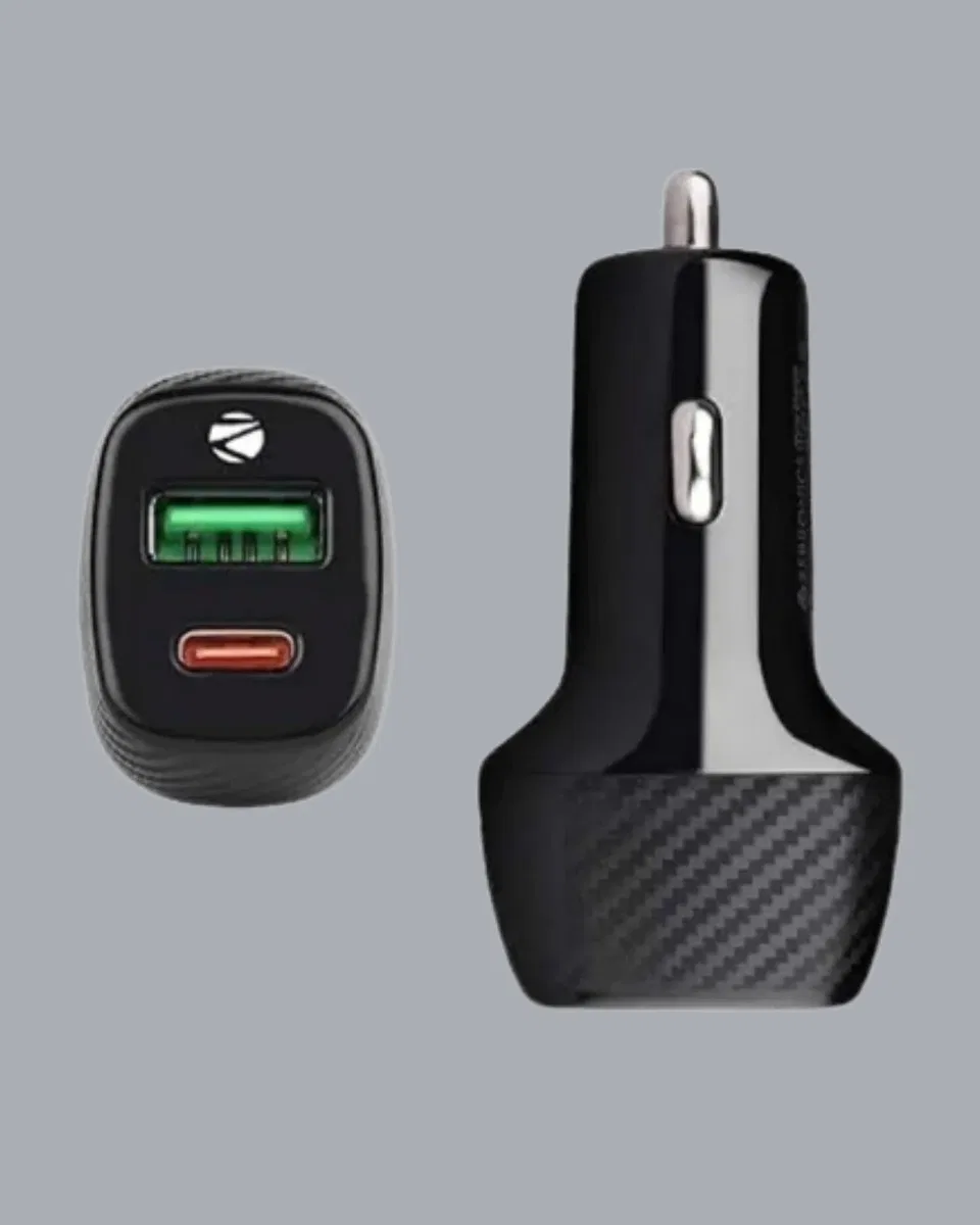 Kompakt Tasarımlı Type-C + USB Girişli Araç Şarj Başlığı görsel 4