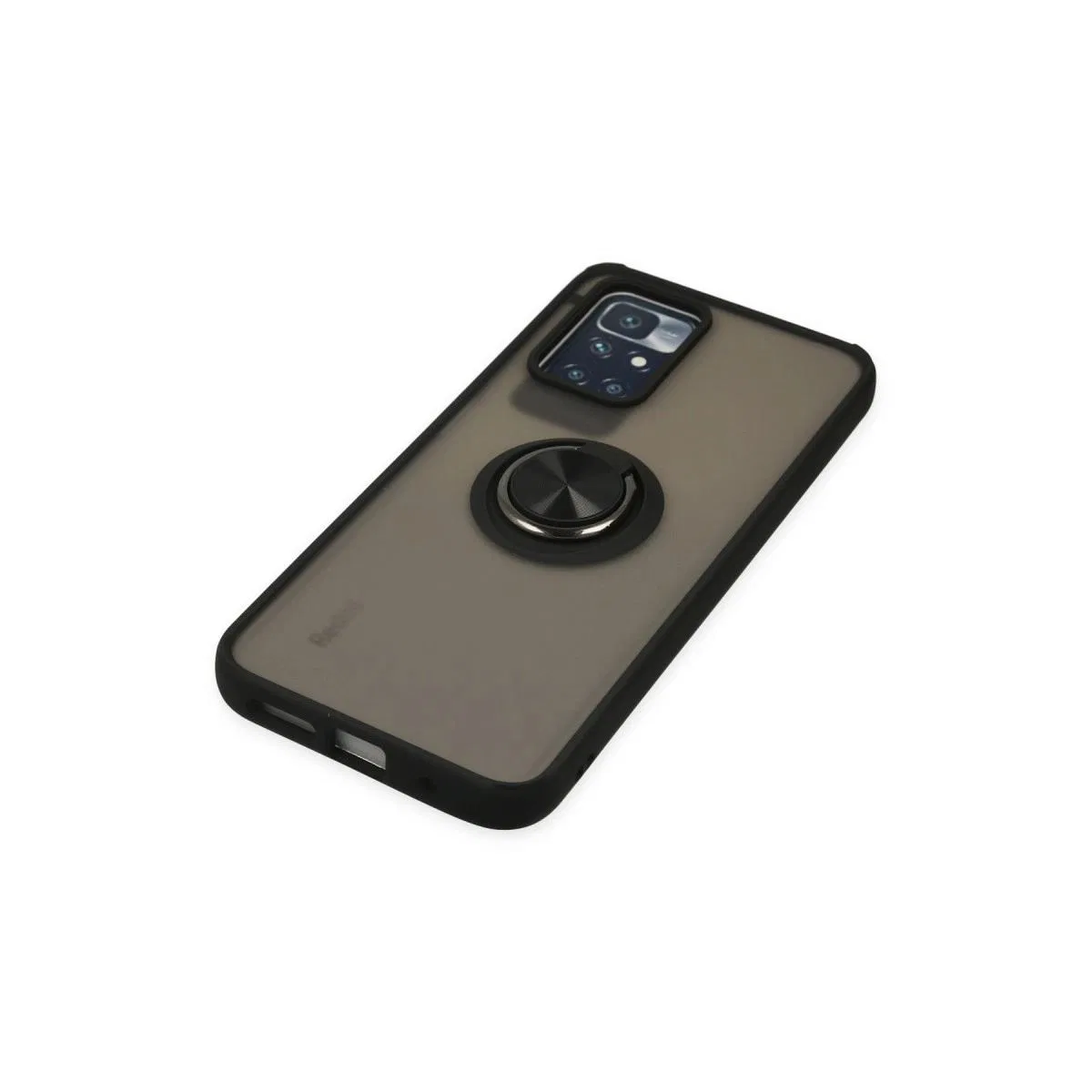 Xiaomi Redmi 10 2022 Kılıf Montreal Yüzüklü Silikon Kapak - Siyah görsel 5
