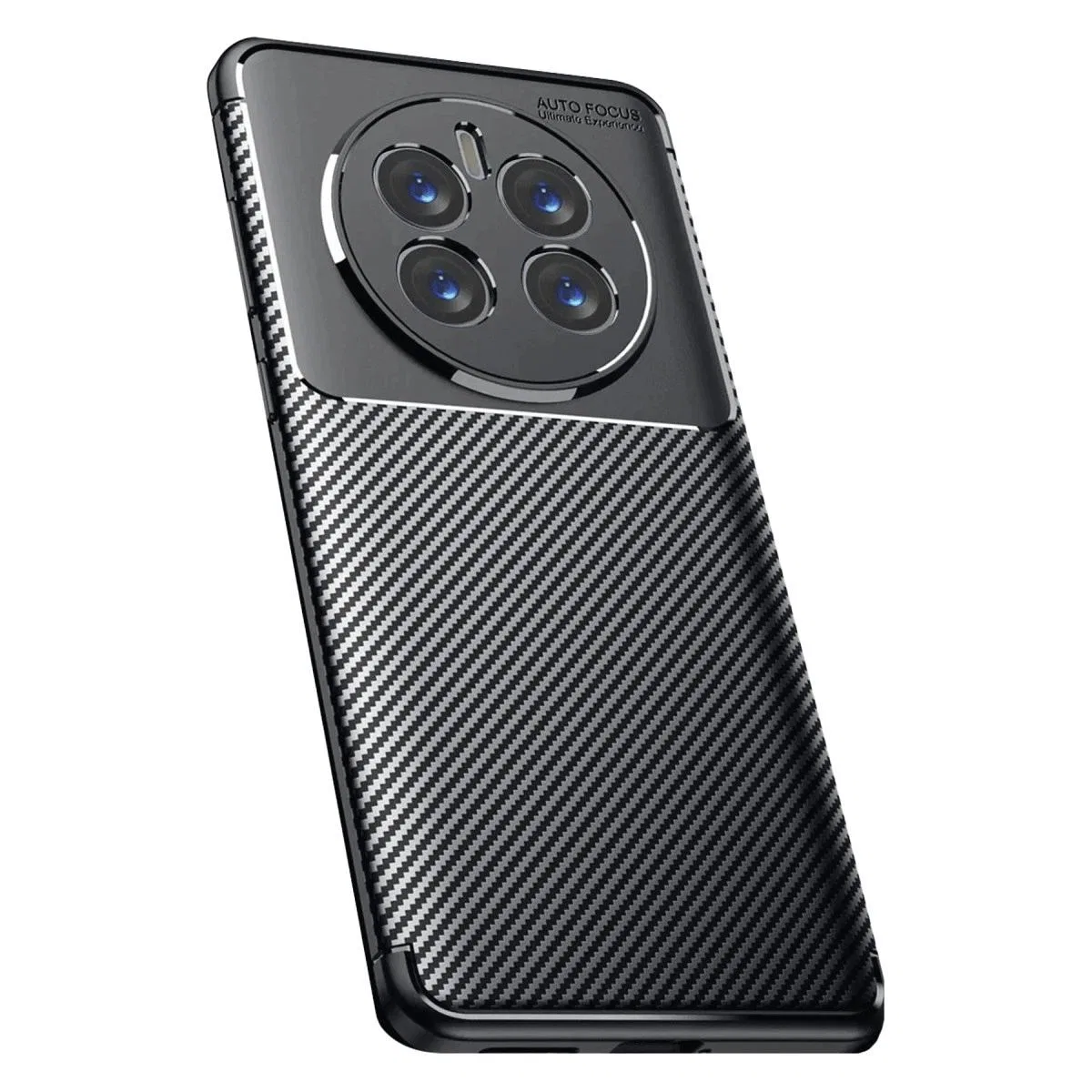 Realme 12 Pro Plus Kılıf Auto Focus Karbon Kapak - Siyah