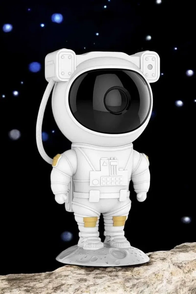 Astronot Bluetooth Hoparlör Gökyüzü Projektör Gece Lambası görsel 5