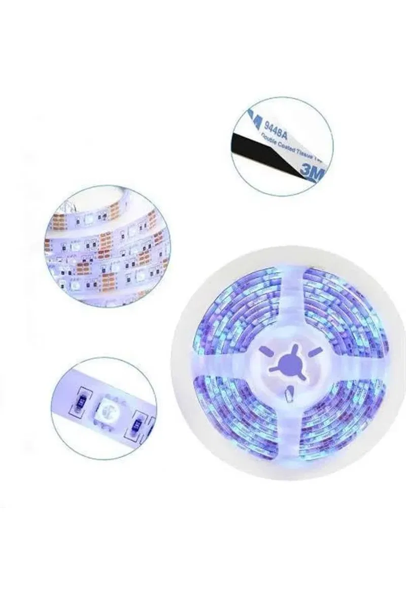 RGB Şerit Led 10 Metre Led Işık Kumanda ile Kontrol RGB görsel 4