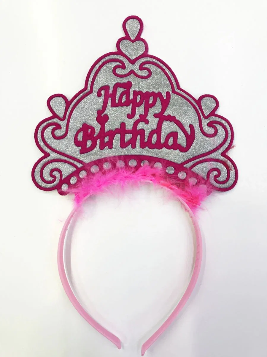 Happy Birthday Yazılı Neon Renk Taç 12 Adet görsel 5