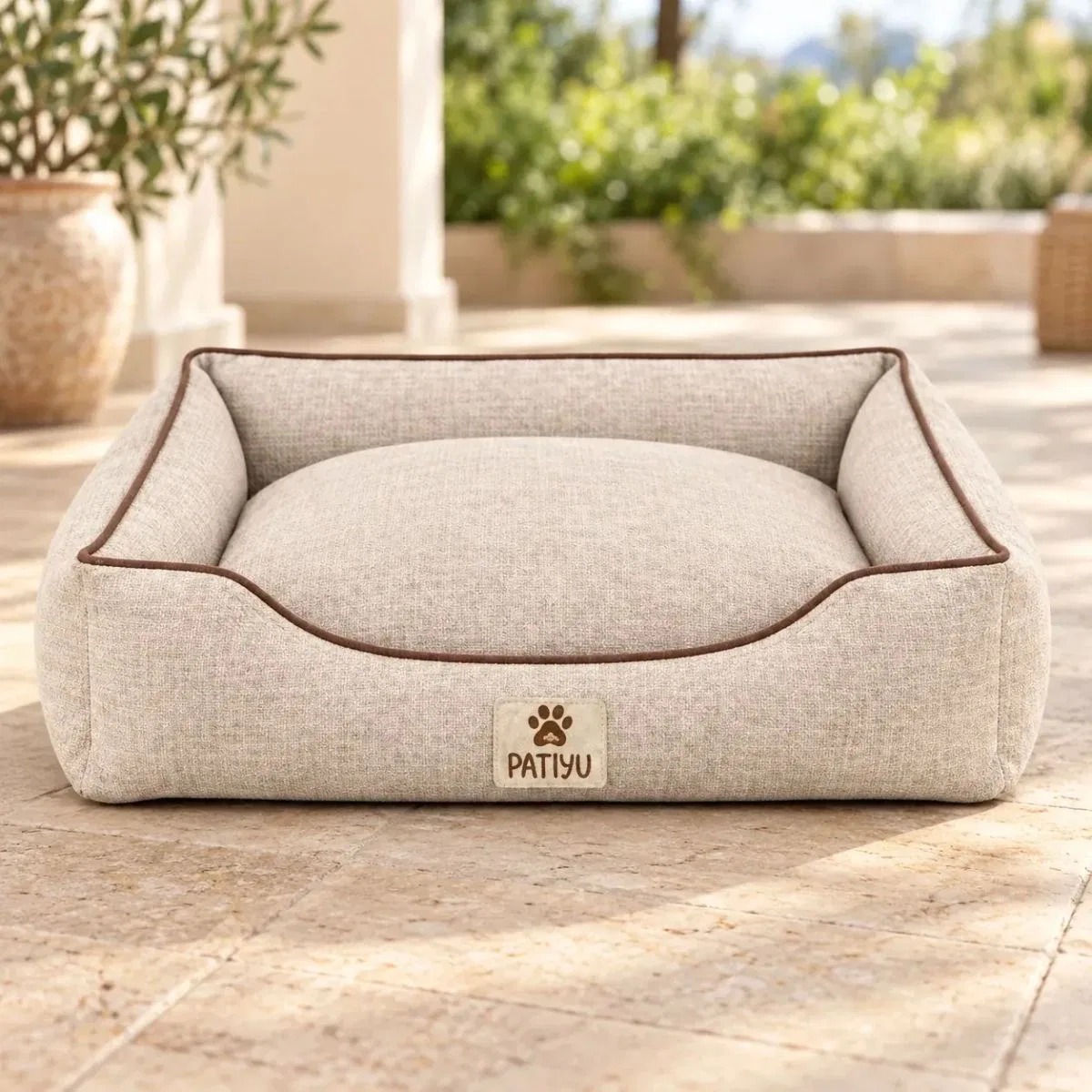 Kedi Köpek Yatağı Vera Premium Yatak - Kahve / Large