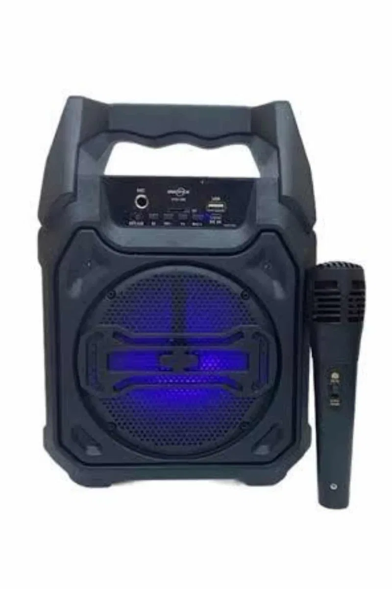 Bluetooth Hoparlör Led Işıklı Taşınabilir Kablosuz Speaker Uzun Pil Ömrü görsel 4