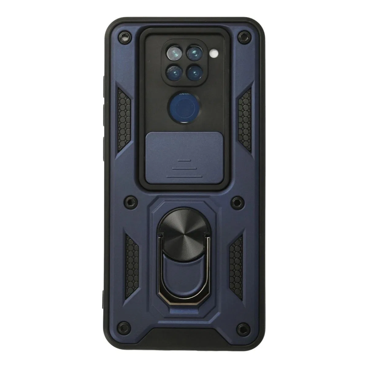 Xiaomi Redmi Note 9 Kılıf Pars Lens Yüzüklü Silikon - Lacivert