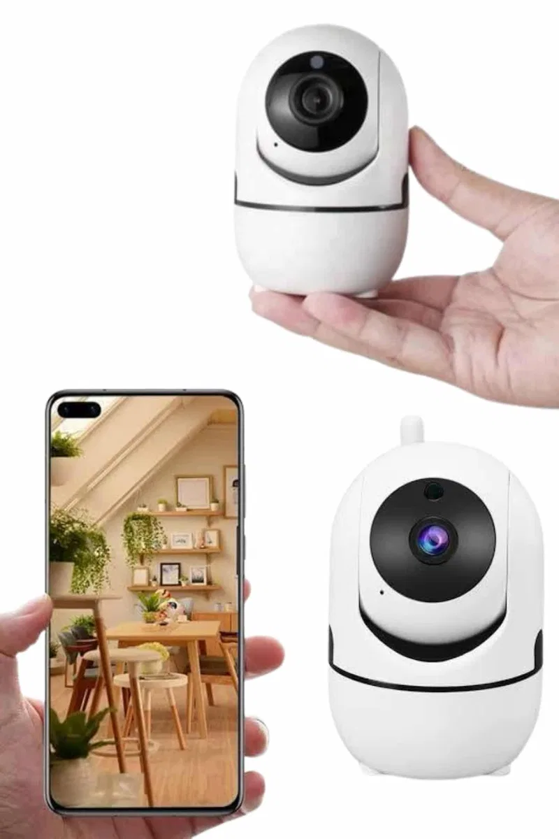 Mini IP Kamera Hareketli Güvenlik Kamerası Kablosuz Wifi Kamera Mikrofonlu görsel 2