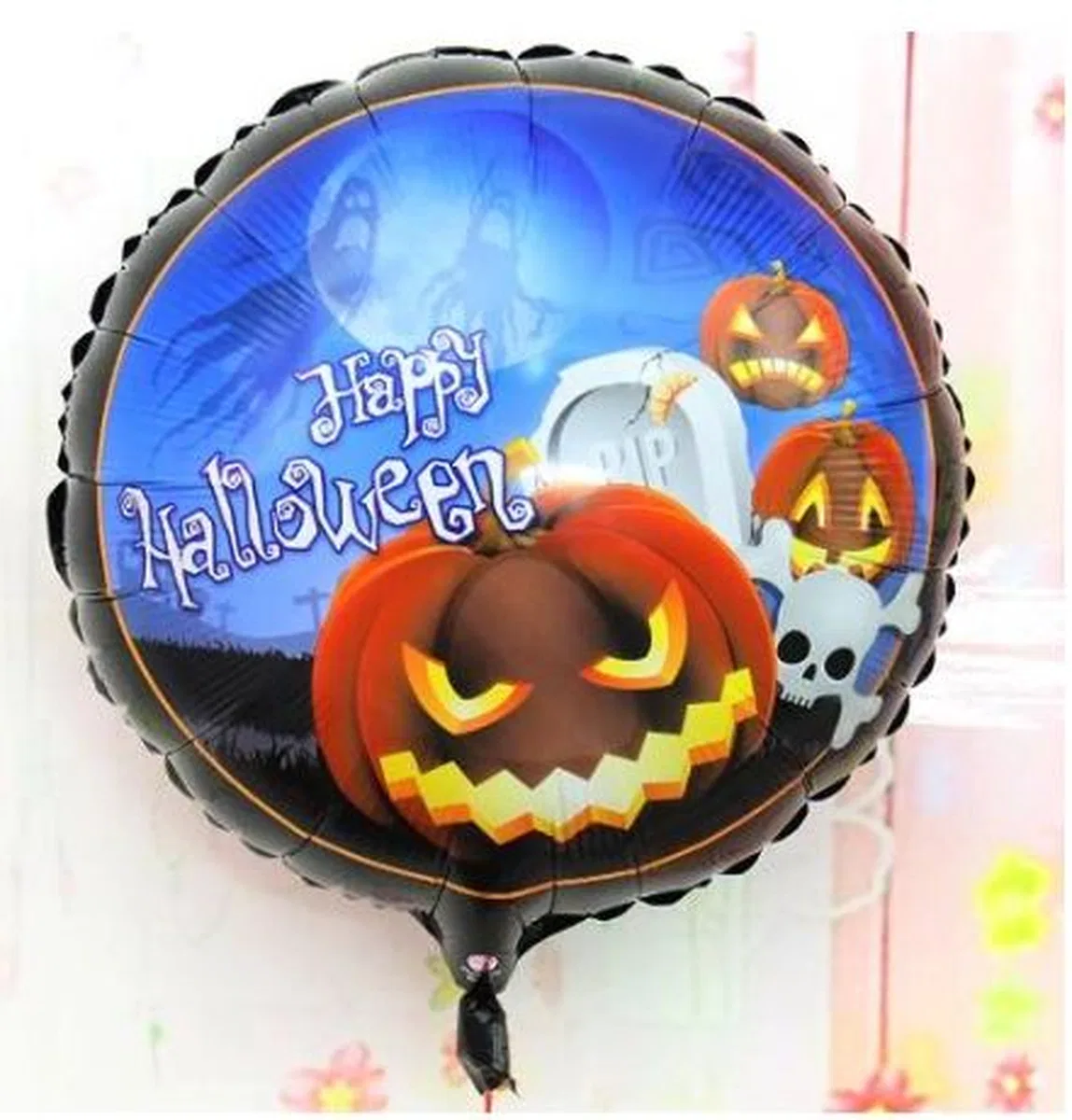 Happy Halloween Balkabağı Folyo Balon 18 İnç görsel 2